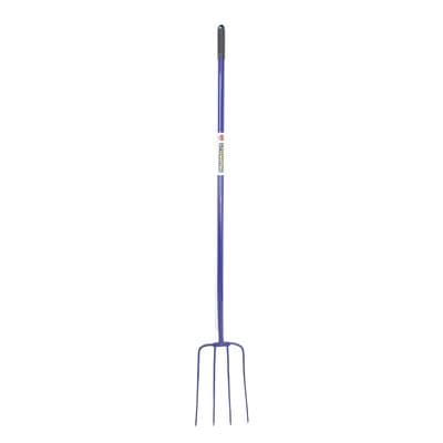 CALDWELLS 4 PRONG TUBULAR MUCK FORK LONG HANDLE