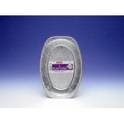 Caroline Silver Foil Serving Platter - 35cm