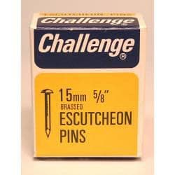 Challenge Escutcheon Pins - Brass Plated (Box Pack) - 15mm