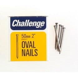 Challenge Oval Wire Nails - Bright Steel (Box Pack) - 50mm