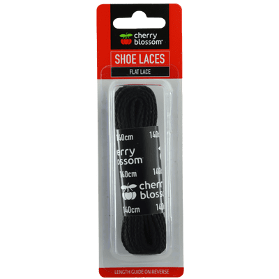 Cherry Blossom Flat Lace Black - 140cm