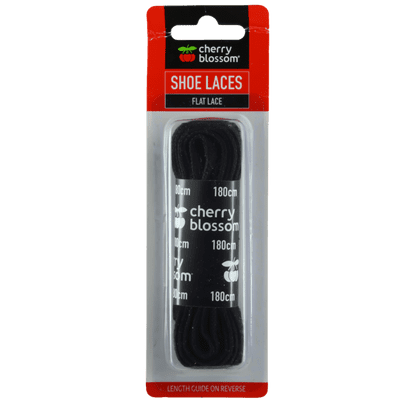 Cherry Blossom Flat Lace Black - 180cm