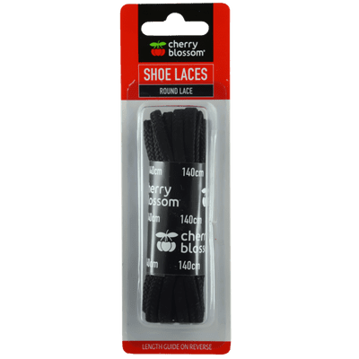 Cherry Blossom Round Lace Black - 140cm