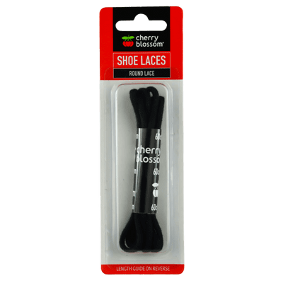 Cherry Blossom Round Laces Black - 60cm