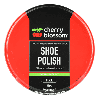 Cherry Blossom Shoe Polish Black - 80g