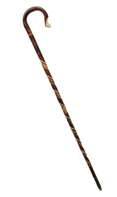 Chestnut Spiral Shepherds Neck Crook - 1.4m