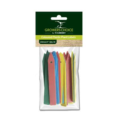 Coloured Plastic Plant Labels 100mm 50pk