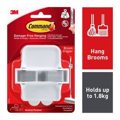 Command™ Broom Gripper - 1 Hook, 2 Strips