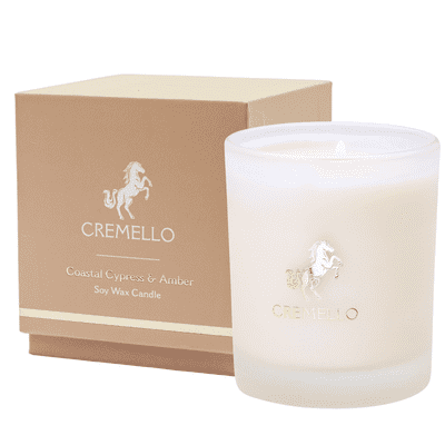 Cremello Coastal Cypress & Amber  220g Wax Candle