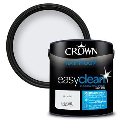 Crown Easyclean Bathroom Mid Sheen 2.5L - Clay White