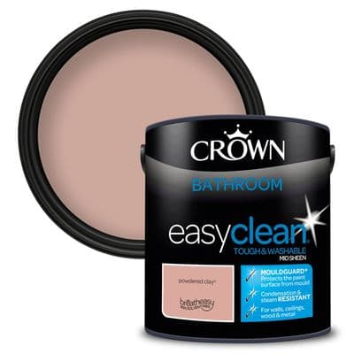 Crown Easyclean Bathroom Mid Sheen 2.5L - Powdered Clay