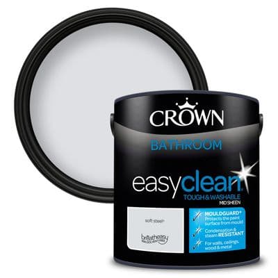 Crown Easyclean Bathroom Mid Sheen 2.5L - Soft Steel