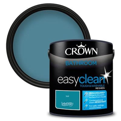 Crown Easyclean Bathroom Mid Sheen 2.5L - Teal