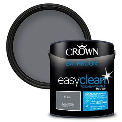 Crown Easyclean Bathroom Mid Sheen 2.5L - Tin Bath