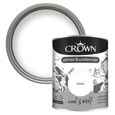 Crown Wood & MDF Primer & Undercoat - 750ml White