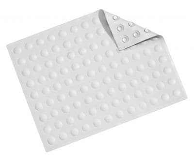 Croydex Double Sucker Bath Shower Mat - White