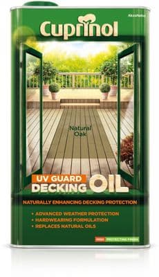 Cuprinol UV Guard Decking Oil 5L - Natural Oak