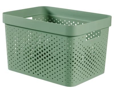 Curver Infinity Dots Box - 17L Shale Green