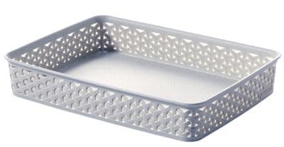Curver Rattan A4 Tray - Grey