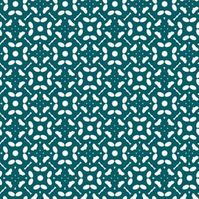 d-c-fix® Food Safe Tablecloth - Flowers Petrol - 20m Roll x 140cm