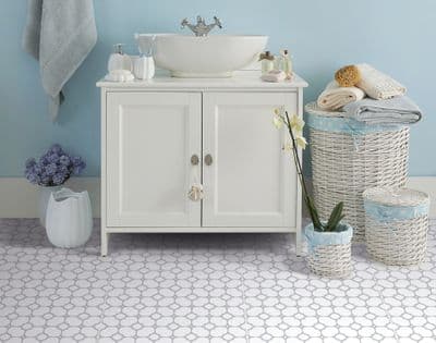 d-c-fix® Self Adhesive Floor Tiles 11 Piece - 1sqm Bloomy Grids