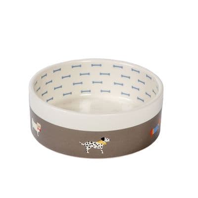 DANISH DESIGN FATFACE MARCHING DOGS PET BOWL
