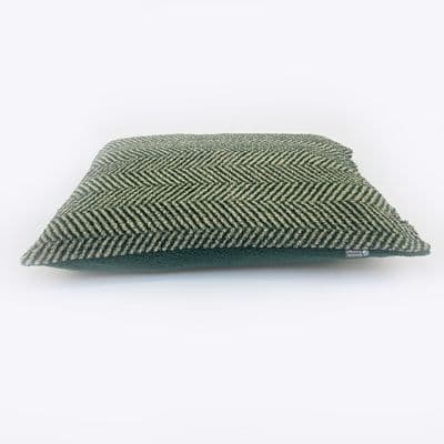 DANISH DESIGN FLEECE DUVET COVER GREEN HERRINGBONE