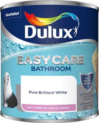 Dulux Easycare Bathroom Soft Sheen 1L - Pure Brilliant White
