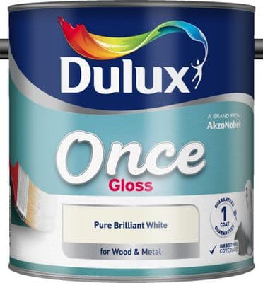 Dulux Once Gloss 2.5L - Pure Brilliant White