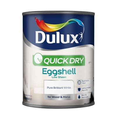 Dulux Quick Dry Eggshell 2.5L - Pure Brilliant White