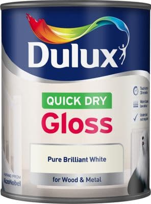 Dulux Quick Dry Gloss 750ml - Pure Brilliant White