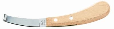 Economy Hoof Knife Wooden Handle  - Left Hand