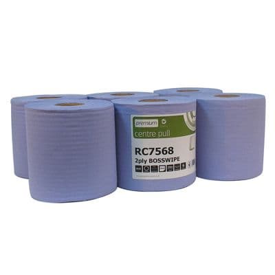 EMBOSSED STANDARD C/PULLROLLS 2-PLY BLUE