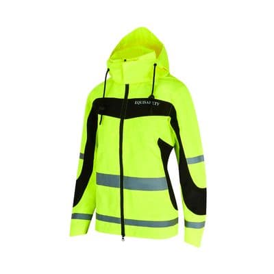 EQUISAFETY HI-VIS LIGHTWEIGHT WATERPROOF JACKET YELLOW