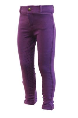 Equisential Junior Spotty Jodhpurs Purple/Black Size 26