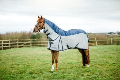 Equisential Waterproof Fly Rug Sil/Nav 6'6