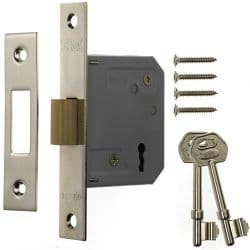 Era 3 Lever Mortice Deadlock 63mm - Finish: Chrome Effect