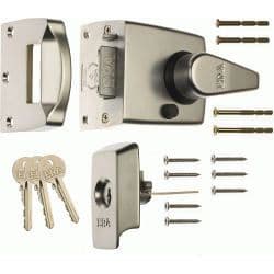 Era BS High Security Nightlatch 60mm - Finish: Polished Chrome Body - Chrome Cylinder