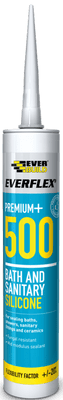 Everbuild Everflex 500 Bath & Sanitary Silicone 310ml - White