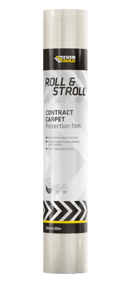 Everbuild Roll & Stroll Contract Carpet Protector Clear - 60cm x 50m