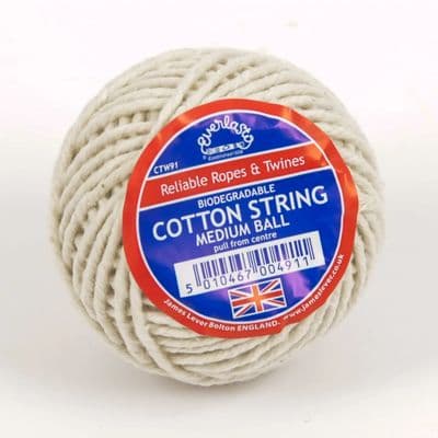Everlasto Natural Cotton String Medium Ball - Medium Ball