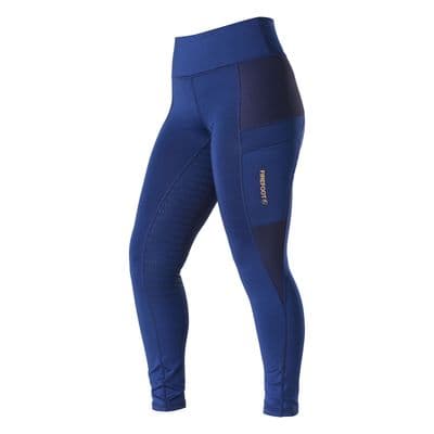 FIREFOOT MARSDEN STICKY BUM RIDING TIGHTS KIDS NAVY/ORANGE