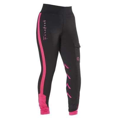 FIREFOOT RIPON REFLECTIVE BREECHES LADIES BLACK/PINK
