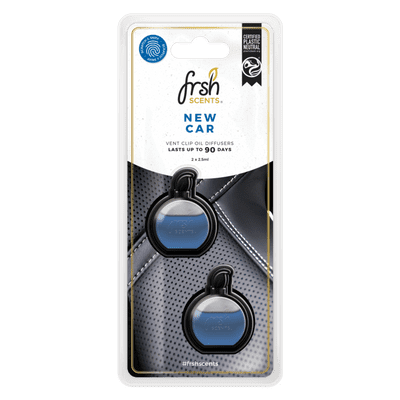 Fresh Scents Mini Diffusers Scented Oil 3ml Twin Pack - New Car