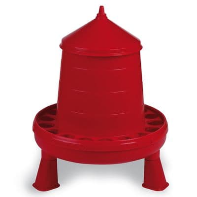 GAUN POULTRY FEEDER PLASTIC C/W LEGS RED