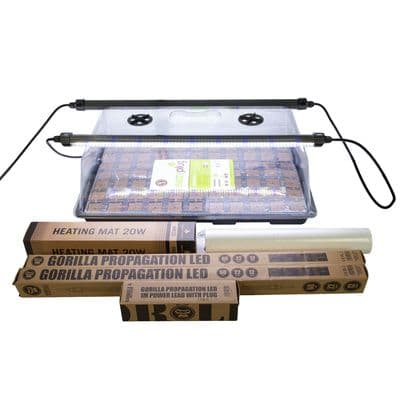 Gorilla Heated Flexible Propagator 56 x 36 x 22cm With 2 x 60CM LED Propagator Strips - (B)