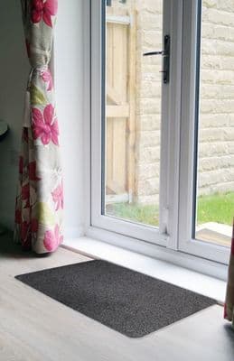 Groundsman Dirt Guard Plain Cotton Barrier Doormat 50 x 80cm - Anthracite