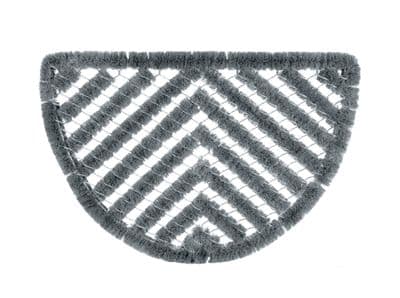 Groundsman Half Round Wire Scraper Mat - 40 x 60cm Grey
