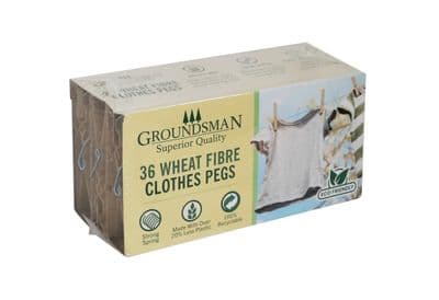 Groundsman Wheat Fibre Clothes Pegs - Pack 36