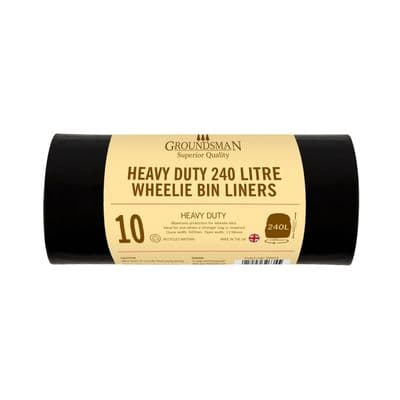 Groundsman Wheelie Bin Liners 240L - Pack 10
